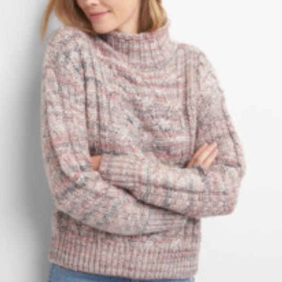 GAP Sweaters - Mockneck GAP Sweater BNWT XXL Pink Spacedye